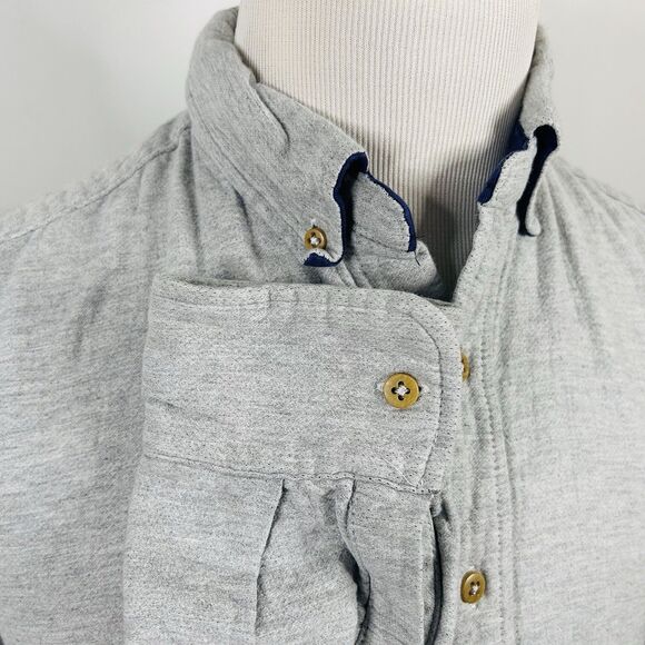 Chubbies The Nutter Small Heavy Cotton Shirt Gray Cotton Button Down USA Made - Picture 4 of 5